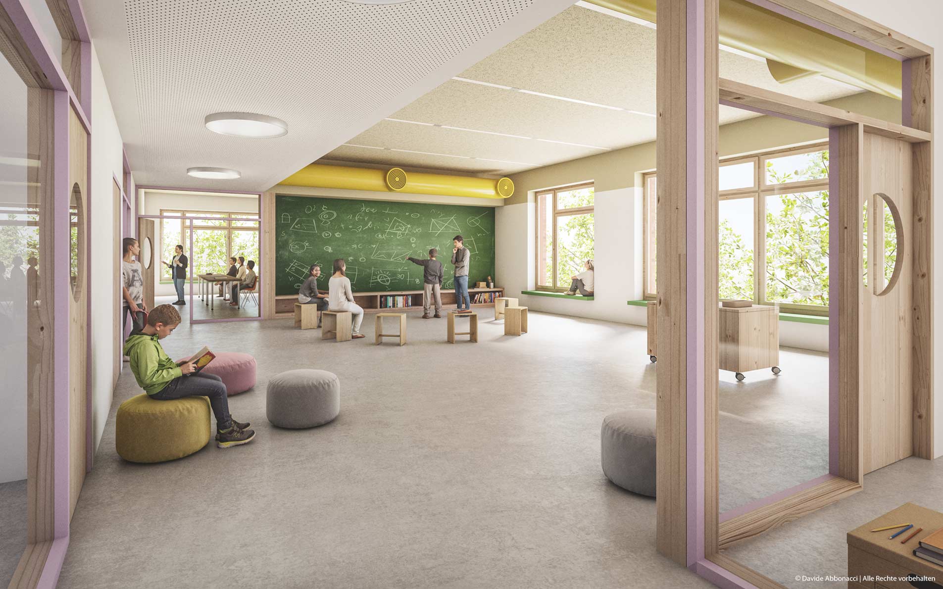 Interkommunalen Grundschule Schönefeld-Schulzendorf | NAK Architekten mit BATEG GmbH | 2025 Wettbewerbsvisualisierung&nbsp;