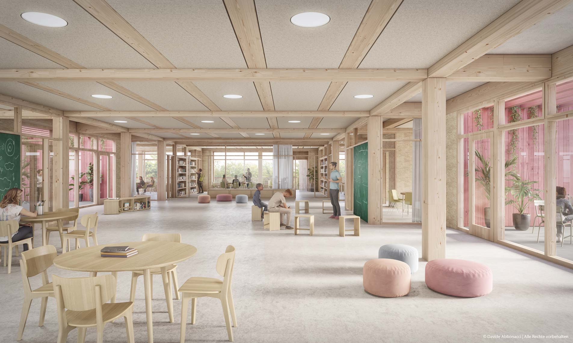 Leibniz-Gymnasium Essen | NAK Architekten | 2024 Wettbewerbsvisualisierung &nbsp;