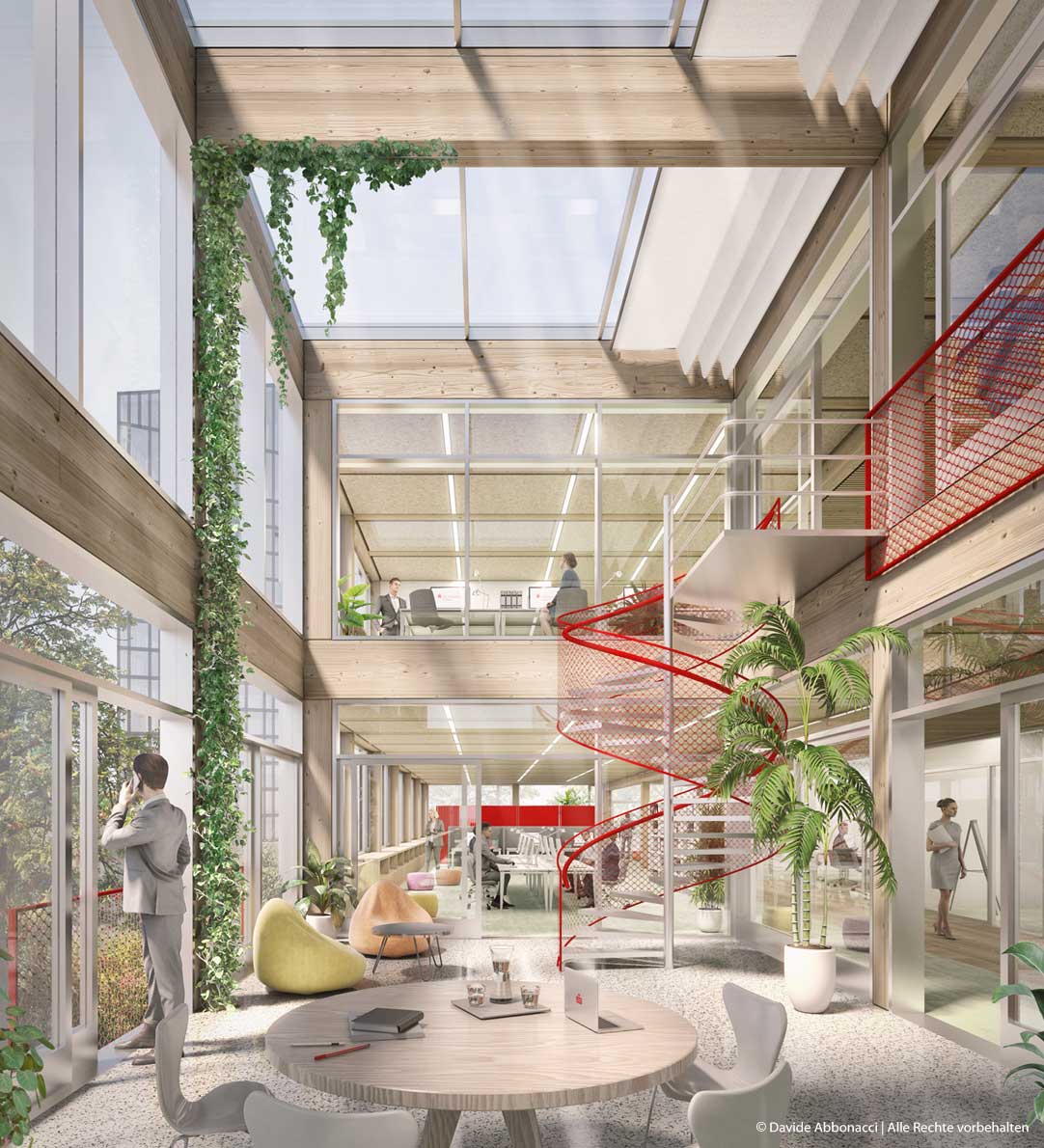 Bürolandschaften OSPA Rostock | NAK Architekten | 2023 Projektvisualisierung &nbsp;