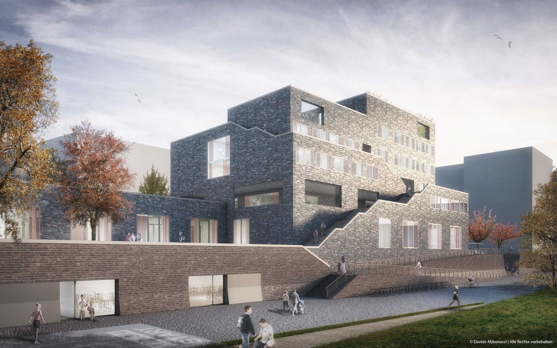 Grundschule Baakenhafen, Hamburg | Georg Scheel Wetzel Architekten | 2016 Wettbewerbsvisualisierung | 3. Preis&nbsp;