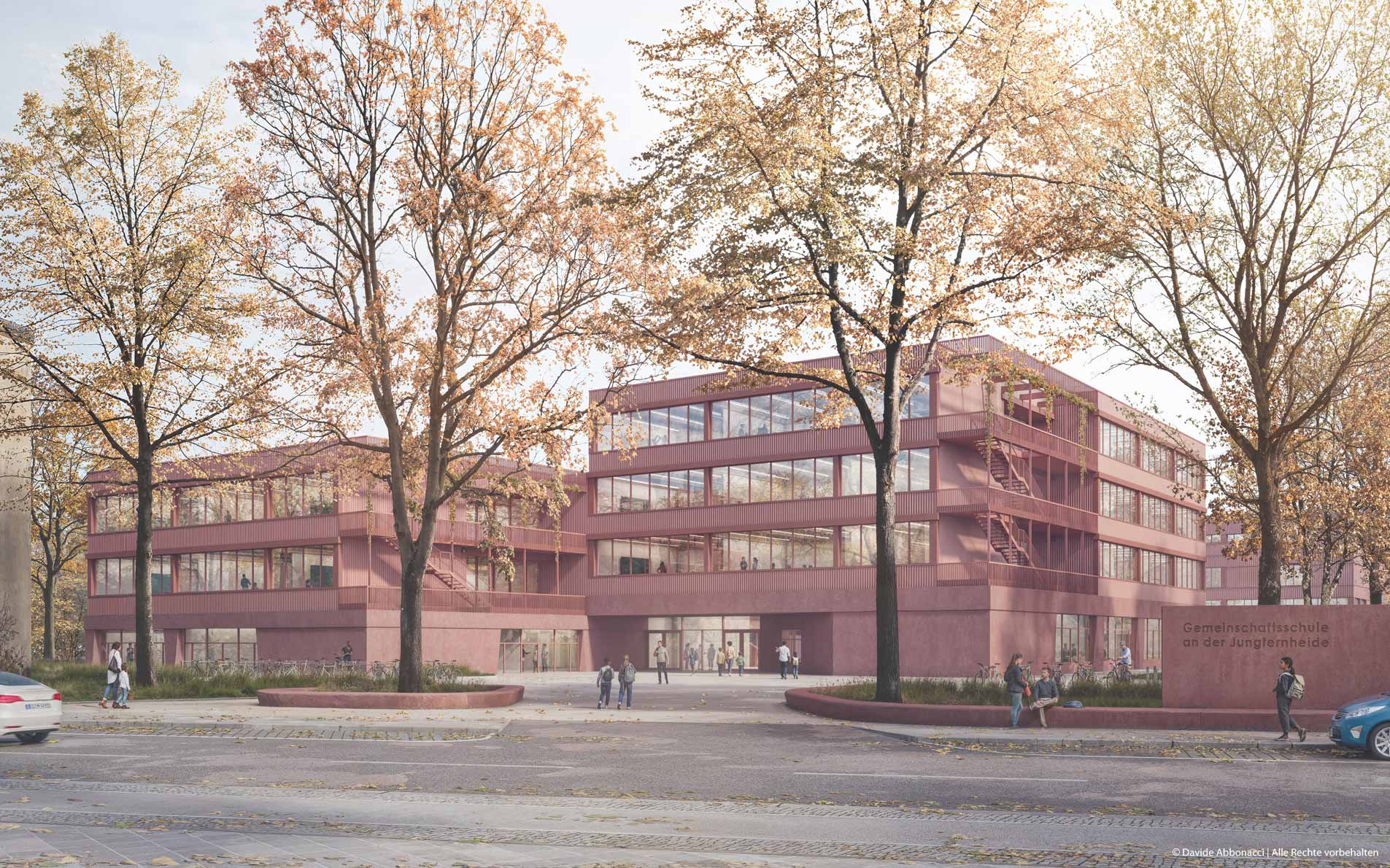 Schule an der Jungfernheide, Berlin-Spandau | NAK Architekten | 2025 Wettbewerbsvisualisierung | Anerkennung&nbsp;