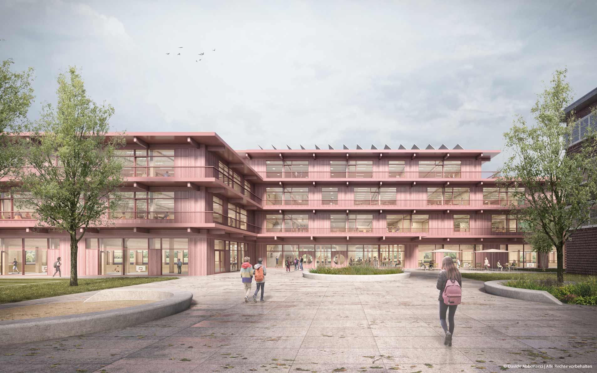 Leibniz-Gymnasium Essen | Numrich Albrecht Klumpp Architekten | 2024 Wettbewerbsvisualisierung&nbsp;