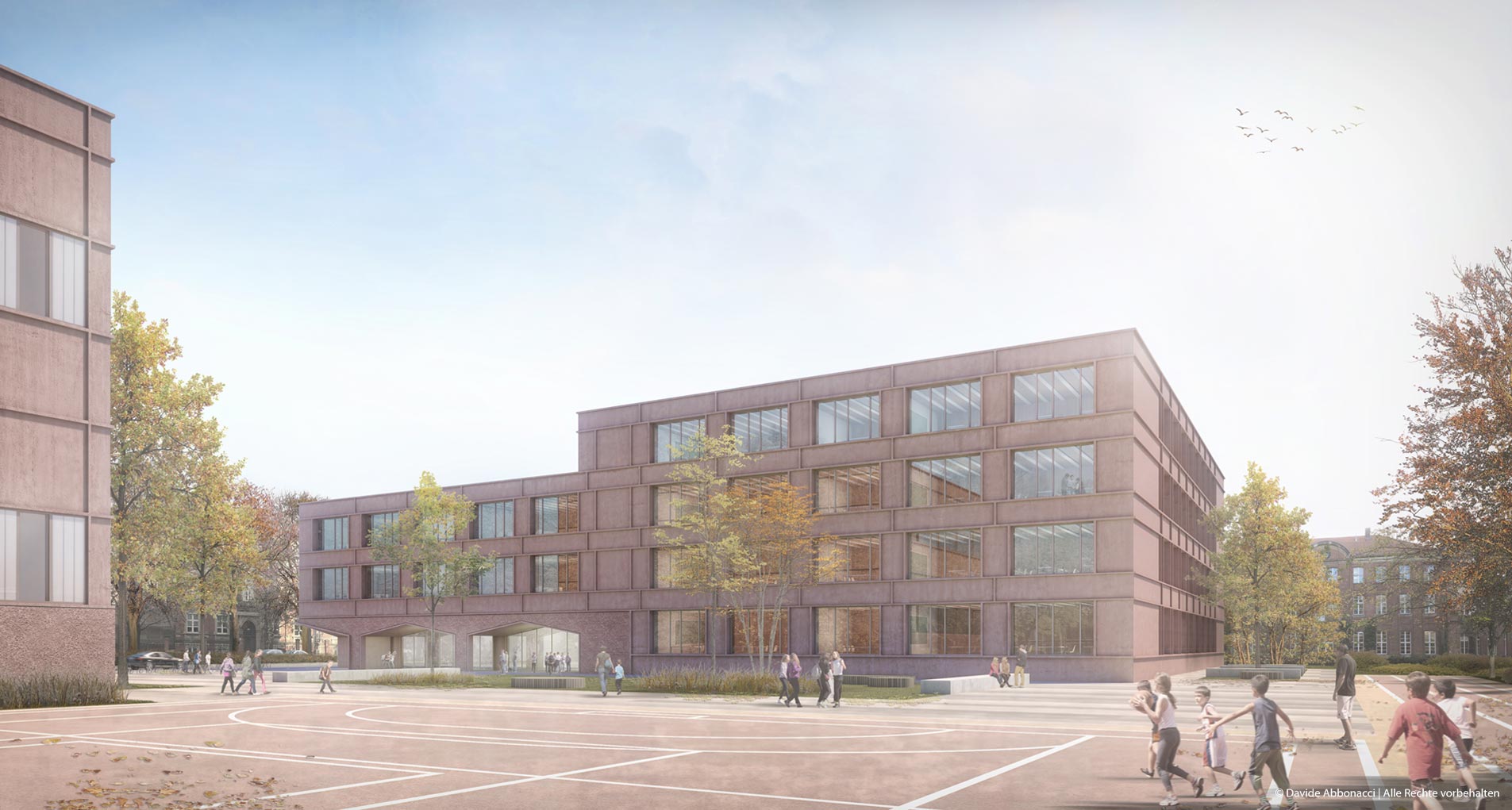 Modulare Grundschulen, Reinickendorfer Straße, Berlin | Numrich Albrecht Klumpp Architekten | 2018 Wettbewerbsvisualisierung&nbsp;