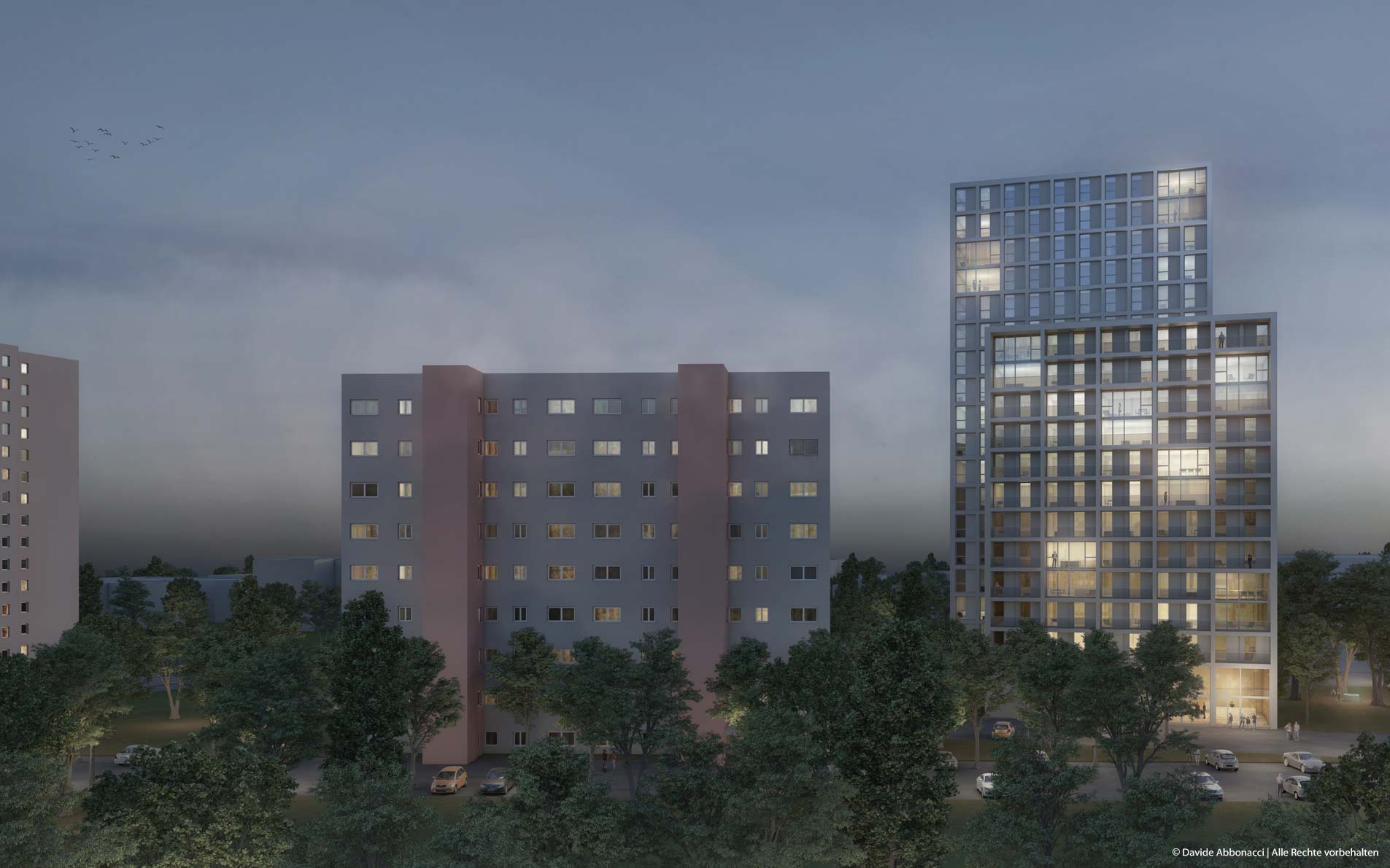 Wohnhochhaus Heppenheim | Wiechers Beck Architekten | 2018 Projektvisualisierung&nbsp;
