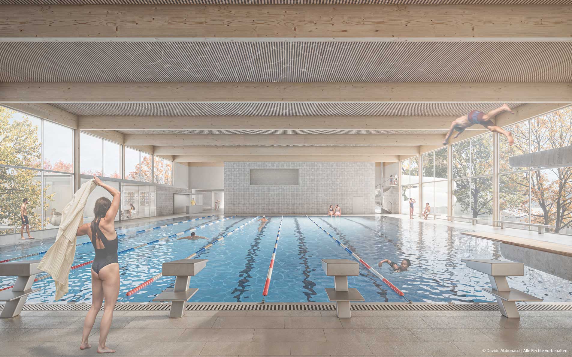 Sportzentrum Jahnstraße in Eschweiler | AHM Arnke Häntsch Mattmüller Architekten | 2024 Wettbewerbsvisualisierung 