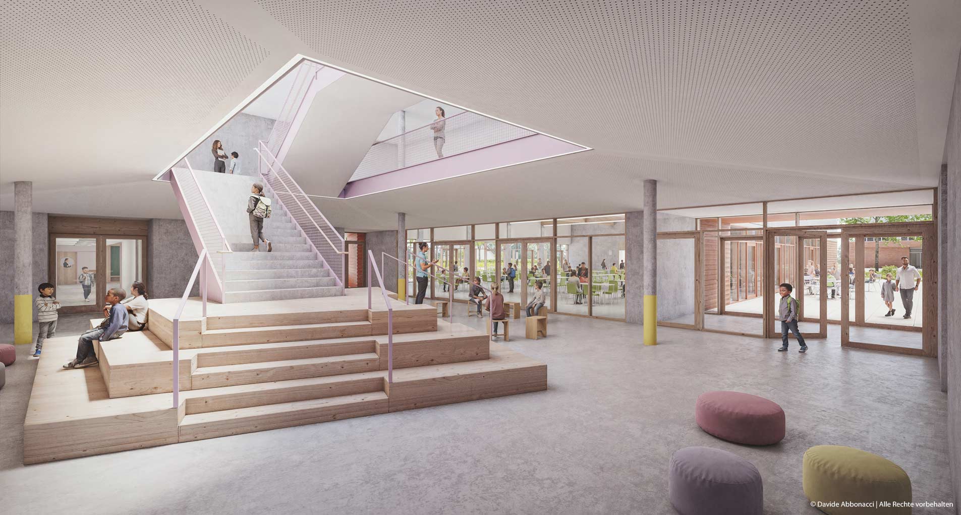 Interkommunalen Grundschule Schönefeld-Schulzendorf | NAK Architekten mit BATEG GmbH | 2025 Wettbewerbsvisualisierung