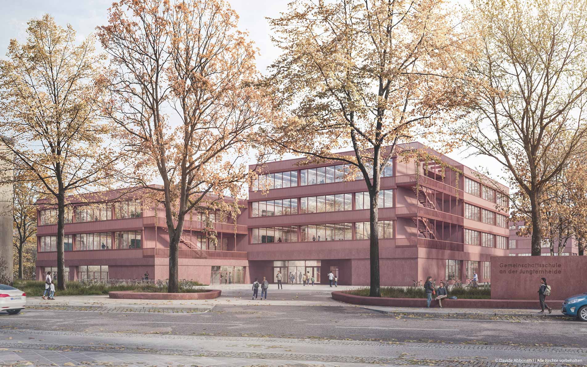 Schule an der Jungfernheide, Berlin-Spandau | NAK Architekten | 2025 Wettbewerbsvisualisierung | Anerkennung
